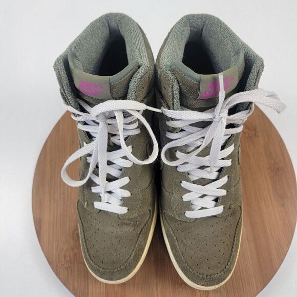 Nike Dunk Sky Hi Hidden Wedge Olive Green Sneakers 528899-200 Women's Shoe's 9.5 - Picture 5 of 14